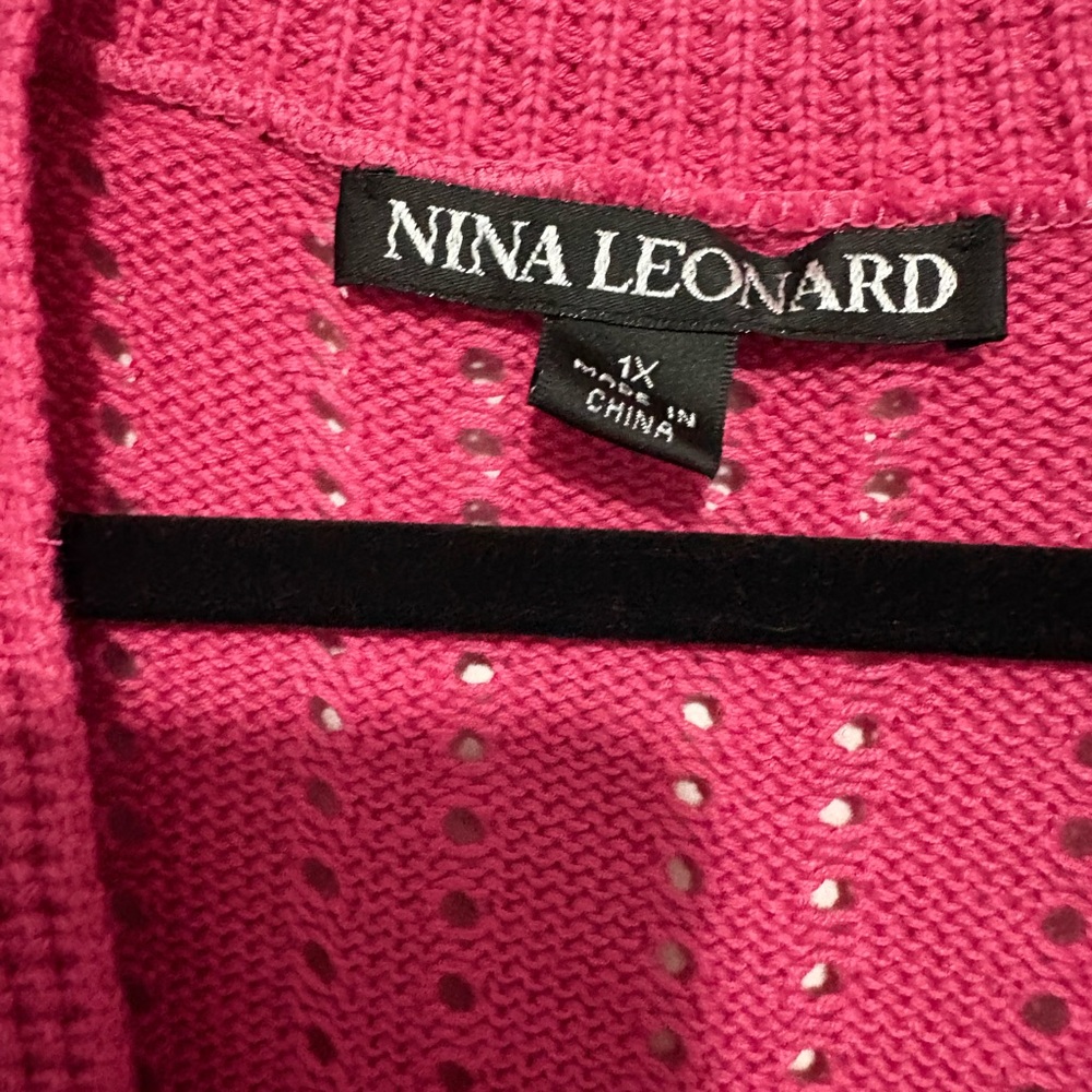 Pink Cropped Cardigan Sweater - Picture 3 of 3